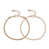 LC Lauren Conrad Gold Tone Rope & Curb Chain Bracelet Set -Fashion Women 5095908
