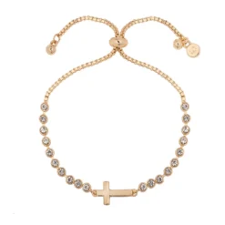 LC Lauren Conrad Dainty Cross Pull-Tie Bracelet