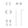 LC Lauren Conrad 5-pack Silver-Tone Celestial Earring Set
