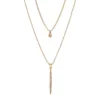 LC Lauren Conrad 2-Row Cubic ZIrconia Pave Stick Pendant Necklace -Fashion Women 5209004