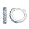 LC Lauren Conrad Simulated Crystal Pave Huggie Hoop Earrings -Fashion Women 5209894 Blue