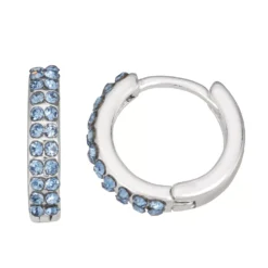 LC Lauren Conrad Simulated Crystal Pave Huggie Hoop Earrings