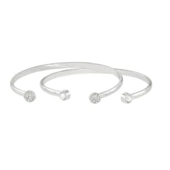 LC Lauren Conrad Pave Cuff Bracelet Set