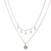 LC Lauren Conrad Double Strand Pendant Necklace -Fashion Women 5217246 Rose Gold Tone