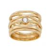 LC Lauren Conrad 5-pk. Ring Set -Fashion Women 5217249 Gold Tone