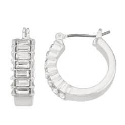 LC Lauren Conrad Baguette Hoop Earrings