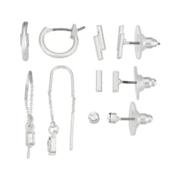 LC Lauren Conrad Stud, Huggie Hoop & Threader Earring Set