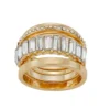 LC Lauren Conrad Baguette Ring Set -Fashion Women 5218533 Gold Tone
