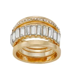 LC Lauren Conrad Baguette Ring Set