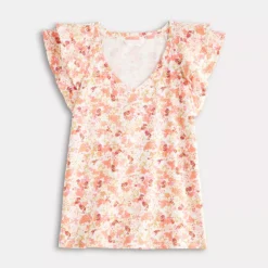 Women's LC Lauren Conrad Pleated Scoopneck Top -Fashion Women 5235073 ALT5