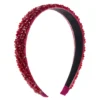 LC Lauren Conrad Maroon Beaded Headband -Fashion Women 5237847