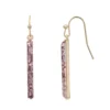LC Lauren Conrad Glitter Bar Nickel Free Drop Earrings