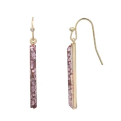 LC Lauren Conrad Glitter Bar Nickel Free Drop Earrings