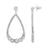 LC Lauren Conrad Pave Simulated Crystal Teardrop Nickel Free Earrings -Fashion Women 5247174 Silver Tone