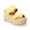 LC Lauren Conrad Mimosa 02 Women's Wedge Sandals -Fashion Women 5484103 Yellow