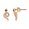 LC Lauren Conrad Gold Tone Simulated Crystal Twisted Snake Nickel Free Earrings -Fashion Women 5538984