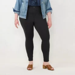 Plus Size LC Lauren Conrad High-Waisted Super Skinny Ponte Pants