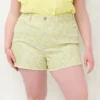 Plus Size LC Lauren Conrad High-Waisted Cut Off Shorts 2 Plus Size LC Lauren Conrad High-Waisted Cut Off Shorts -Fashion Women 5584501 Ditzy Print