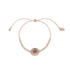 LC Lauren Conrad Rose Gold Tone Sand Dollar Tie Bracelet
