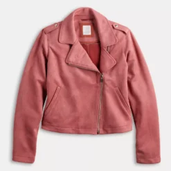 Women's LC Lauren Conrad Suede Moto Jacket -Fashion Women 5676944 ALT5
