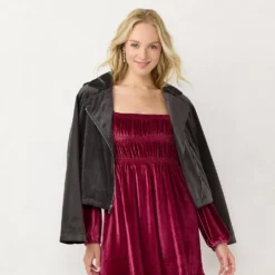 Women's LC Lauren Conrad Suede Moto Jacket