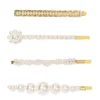 LC Lauren Conrad 4 Pack Gold Tone Mixed Simulated Pearl Bobby Pin Set