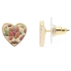 LC Lauren Conrad Floral Enamel Heart Stud Earrings -Fashion Women 5778667