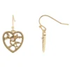 LC Lauren Conrad Floral Cutout Heart Drop Earrings -Fashion Women 5778672