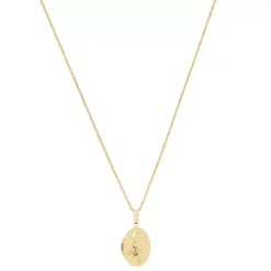 LC Lauren Conrad Engraved Rose Locket Pendant Necklace