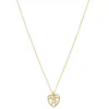 LC Lauren Conrad Pearl Accent Floral Cutout Heart Pendant Necklace -Fashion Women 5778681