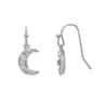LC Lauren Conrad Silver Tone Simulated Crystal Moon Nickel Free Drop Earrings -Fashion Women 5779267