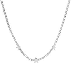 LC Lauren Conrad Silver Tone Metal Star Station Nickel Free Necklace