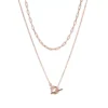 LC Lauren Conrad Rose Gold Tone Two Row Chain And Star Nickel Free Toggle Necklace -Fashion Women 5779416