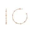 LC Lauren Conrad Rose Gold Tone Large Hoops With Clean Metal Balls Nickel Free Earrings 2 LC Lauren Conrad Rose Gold Tone Large Hoops With Clean Metal Balls Nickel Free Earrings -Fashion Women 5779825