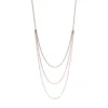 LC Lauren Conrad Rose Gold Tone Three Row Long Nickel Free Chain Necklace -Fashion Women 5779838