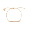 LC Lauren Conrad Gold Tone Simulated Crystal And Metal Ball Bar Nickel Free Pull Tie Bracelet -Fashion Women 5779870