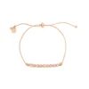 LC Lauren Conrad Rose Gold Tone Simulated Crystal And Metal Ball Bar Nickel Free Pull Tie Bracelet -Fashion Women 5779882