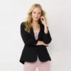 Women's LC Lauren Conrad Shawl Collar Blazer -Fashion Women 5798602 Dull Black