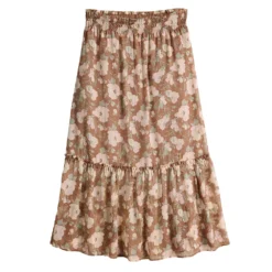 Women's LC Lauren Conrad Smocked Flounce Midi Skirt -Fashion Women 5804148 ALT5