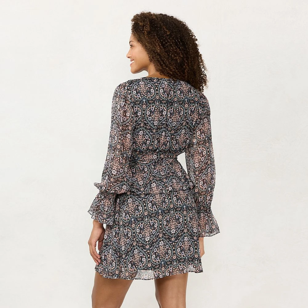 Women's LC Lauren Conrad Peplum Hem Faux-Wrap Dress 4 Women's LC Lauren Conrad Peplum Hem Faux-Wrap Dress - Image 2