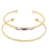 LC Lauren Conrad Gold Tone Pink Baguette Cuff Bracelet Set -Fashion Women 5817614