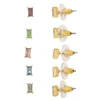 LC Lauren Conrad Gold Tone Pastel Multi Baguette Post Earrings Set -Fashion Women 5817615