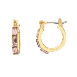 LC Lauren Conrad Crystal Baguette Huggie Earrings