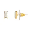 LC Lauren Conrad Gold Tone Pink Crystal Baguette Stud Earrings -Fashion Women 5817619 Clear