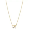 LC Lauren Conrad Gold Tone Bar With Simulated Pearls And Baguette Shaky Pendant Necklace -Fashion Women 5817636