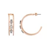 LC Lauren Conrad Rose Gold Tone Openwork Baguette Hoop Earrings -Fashion Women 5818201