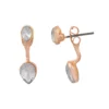LC Lauren Conrad Rose Gold Tone Rounded Crystal Ear Jacket -Fashion Women 5818207
