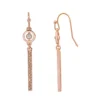 LC Lauren Conrad Halo Crystal & Pave Bar Drop Earrings -Fashion Women 5818212 Rose Gold Tone