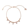 LC Lauren Conrad Rose Gold Tone Geometric Crystal Charm Adjustable Bracelet -Fashion Women 5818213