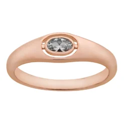 LC Lauren Conrad Rose Gold Tone Oval Simulated Crystal Nickel Free Ring